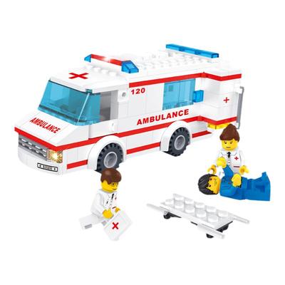 星钻城市陆空追踪快递车模型拼插