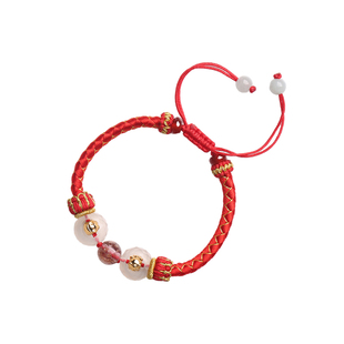 灵机麦玲玲2026年灵珑三合生肖红绳属马手链牛兔鼠本命年太岁手绳