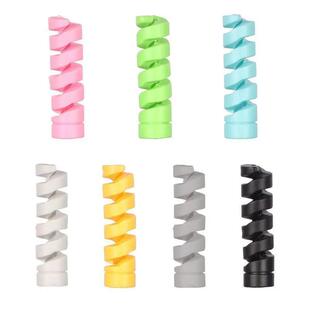 数据线保护套硅胶螺旋充电线手机通用防折断防断裂充电器接头套线