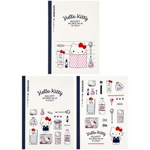 iiGEN一正三丽鸥学生文具Hello Kitty卡通A5无线胶装本 儿童可爱横线内页笔记本记事本凯蒂猫手绘风课业本