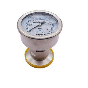 ACUTEK轴向快装不锈钢卫生型隔膜压力表YN60BF-Z-MC 1MPA 材质304