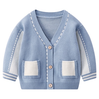 婴儿外套秋冬男宝宝针织衫上衣