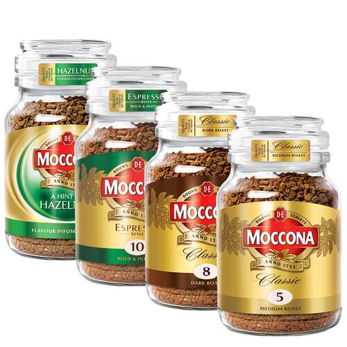 Moccona摩可纳8号5无蔗糖美式生椰拿铁榛果味健身冻干速溶黑咖啡