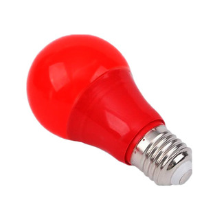 直流3.7V红灯泡低压DC3.2V5伏太阳能红灯笼灯泡E27螺口大红色灯泡