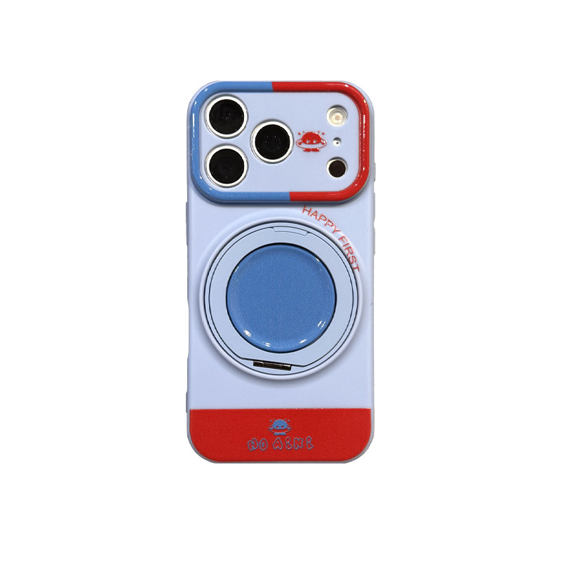 简约撞色适用苹果18手机壳17Pro一体360金属磁吸支架iphone18Promax多巴胺时尚15/14Pro男女款硅胶16pm手机套