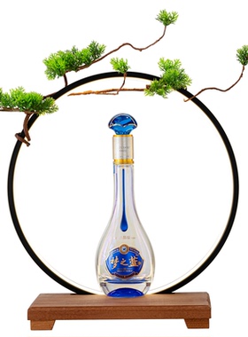 中式白酒展示架发光Led灯圈摆件