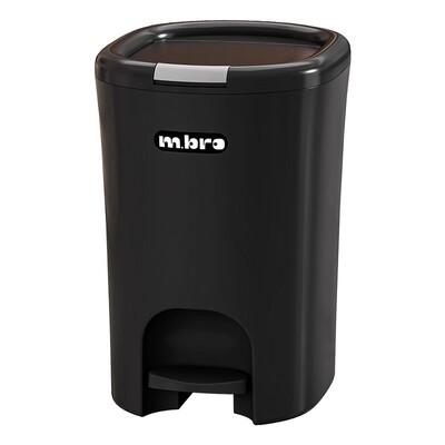 经典黑红脚踏式按压垃圾桶