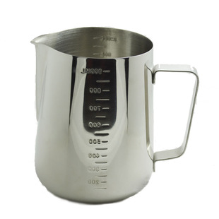 加厚304不锈钢1000ml尖嘴拉花杯带刻度量杯茶缸打奶泡花式咖啡1L