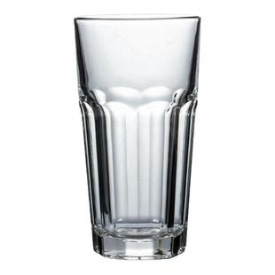 利比玻璃杯八角杯加厚大号啤酒杯奶茶冷饮杯必胜客家用耐高温水杯