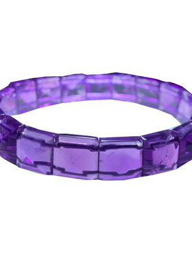 天然冰透紫水晶手排巴西梦幻紫色