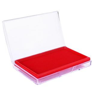 得力印台红色大号快干印泥盒速干指纹圆形印油按手印小号黑色原子印章油蓝色方形秒干印尼办公财务用品