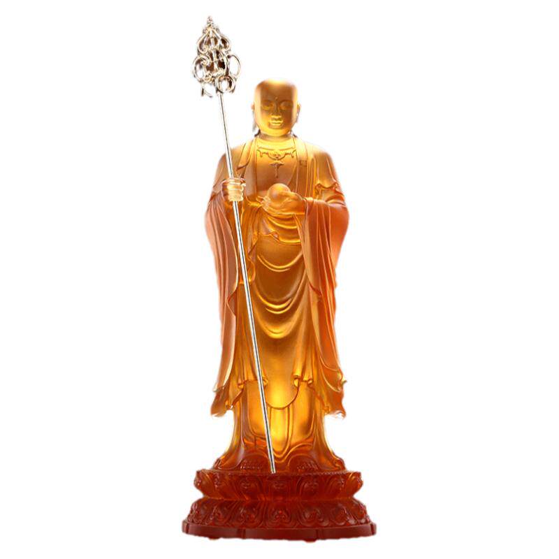 九华山地藏王菩萨古法琉璃佛像