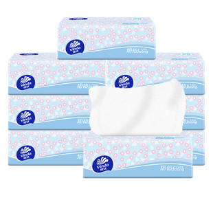 维达细韧S码抽纸100抽7包纸巾家用实惠装餐巾纸面巾纸纸抽