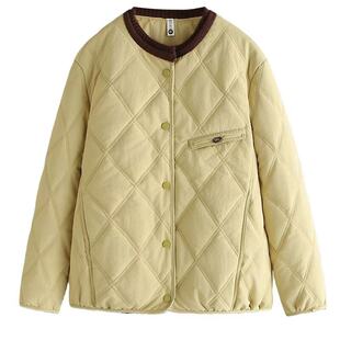 宛宛大码女装羽绒棉服胖mm短款2026新款菱格时尚保暖冬装棉衣外套