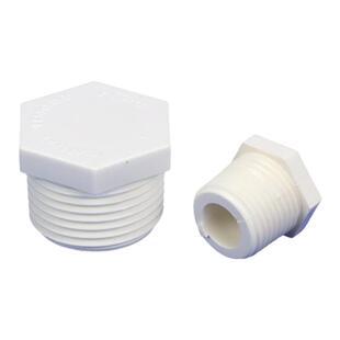 白色PVC丝堵 PVC管配件 UPVC堵头 封帽 外牙塞20/25/32mm管帽
