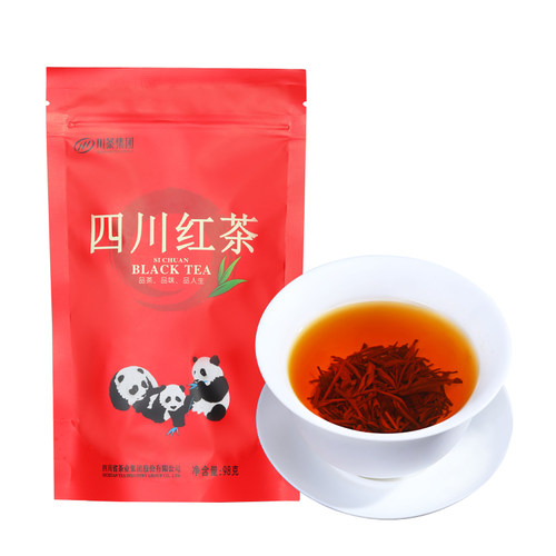 叙府龙芽川红工夫红茶茶叶特级袋装新茶自己喝高山中小叶种茶98克