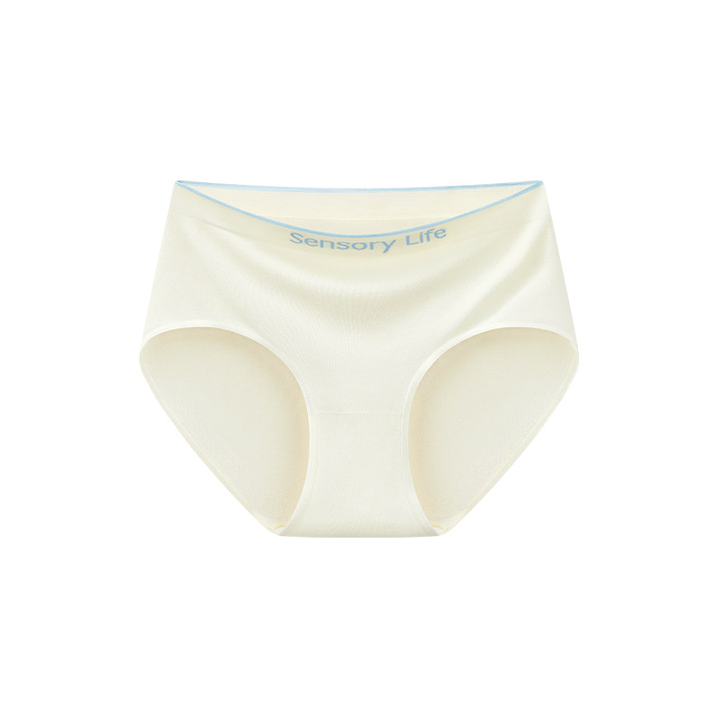 Sensory life [EO灭菌]莫代尔无痕一体织内裤女10A抗菌中腰加长裆