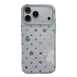 彩色星星可爱小动物适用iPhone17promax手机壳带手链苹果16promax女16新款15Pro防摔17保护套16Pro全包17pro
