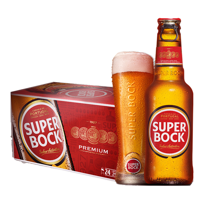 SuperBock超级波克黄啤拉格经典250ml*24瓶