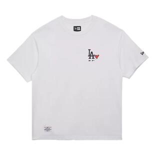 NEW ERA纽亦华爱心情侣NY印花短袖T恤男女同款NE