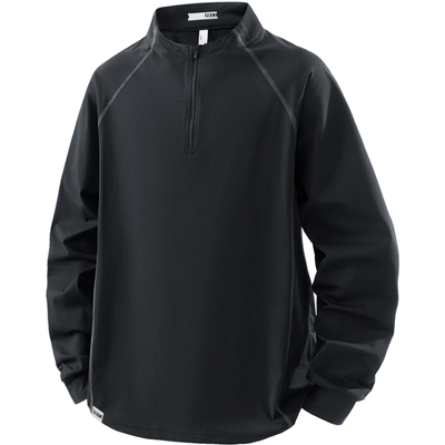 itizzue户外半拉链休闲长袖T恤