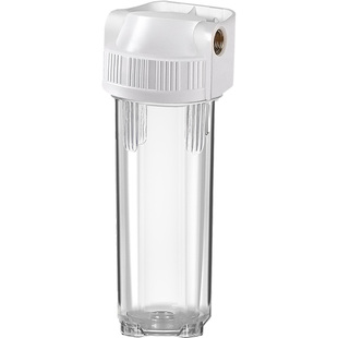 10寸透明滤瓶4分口前置过滤器PP棉活性炭超滤膜净水器铜口免挂板