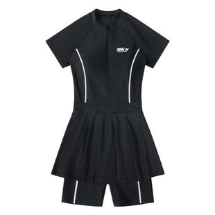 泳衣女连体保守2026新款高级感女士大码泡温泉微胖女孩遮肉游泳衣