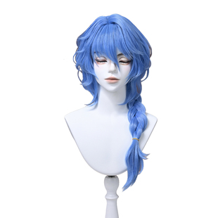 三分妄想王者荣耀弈星踏雪寻梅cos假发麻花辫仿真头皮无定金发卡