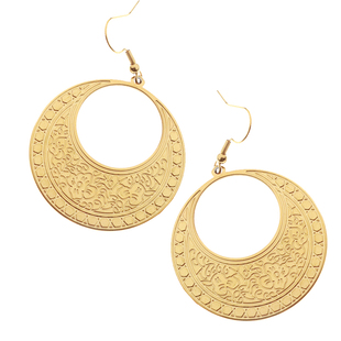 偏重！金色大圆环耳环复古港风耳饰波西米亚夸张耳坠无耳洞耳夹