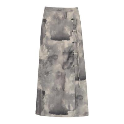 APOZi原创太极系列水墨半身裙