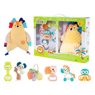 jollybaby新生婴儿安抚礼盒手摇铃玩具牙胶满月礼见面礼新年礼盒