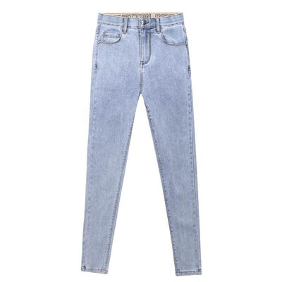 紧身牛仔裤新款修身小脚清新百搭