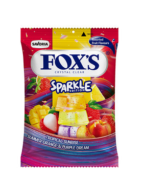 FOX'S霍士水晶糖水果糖果汁糖果