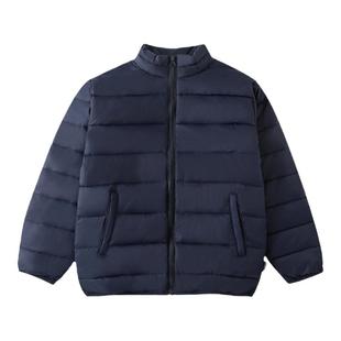 校服英伦学院风学生冬季棉服儿童枣红色羽绒内胆冲锋衣连帽