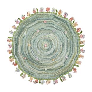 沁柔喷染三色堇花束毯子合集