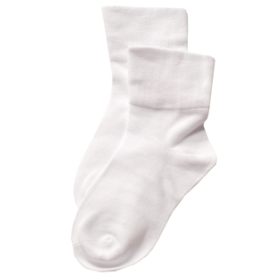 无骨儿童白袜纯棉松口小学生上学纯白色男童女童中筒袜短袜春秋季