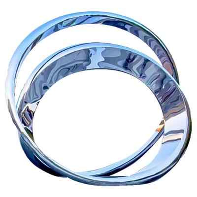 大型不锈钢雕塑定制户外园林景观小品校园广场月亮圆环形水景摆件