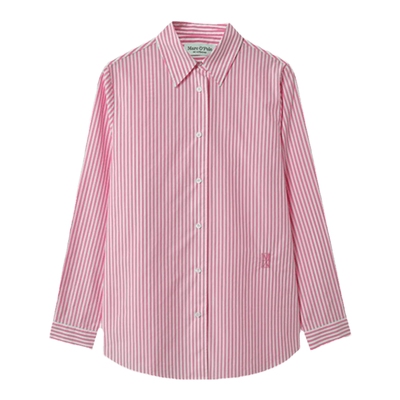 Marc O'Polo/MOP春夏新款好看翻领宽松条纹简约长袖衬衫女士上衣