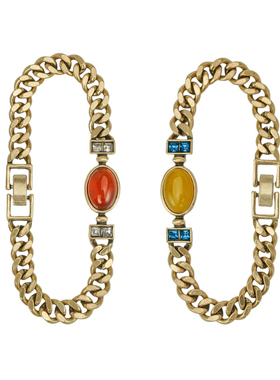 中古饰品镀金文艺复古手链女时尚百搭简约古巴链潮流个性手环轻奢