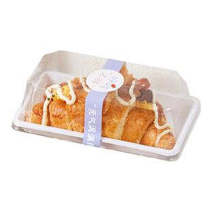 可颂三明治打包盒烘焙香肠面包长方形热狗汉堡包摆摊包装盒一次性