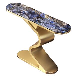 玄关台入户正对门轻奢高级端景台边几玄关柜岩板靠墙奢石玄关桌子