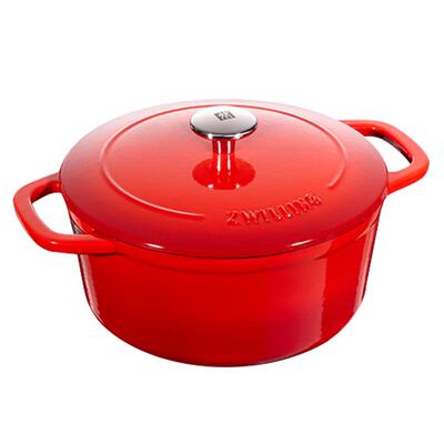 双立人送礼自用珐琅铸铁炖锅