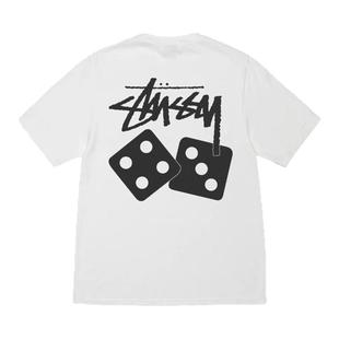 阿伦777 Stussy Dice Pigment Dyed 25SS新款水洗骰子印花短袖T恤