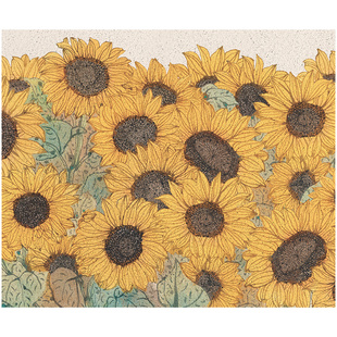 暖藻 李知弥向日葵入户地垫可裁剪pvc丝圈门口地垫花卉进户门垫毯