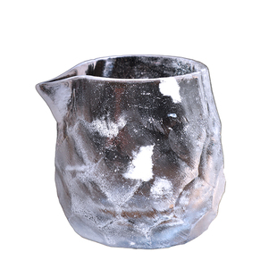 原矿水晶公道杯高档原矿石材手工功夫茶具耐火烧分茶器经典收藏款