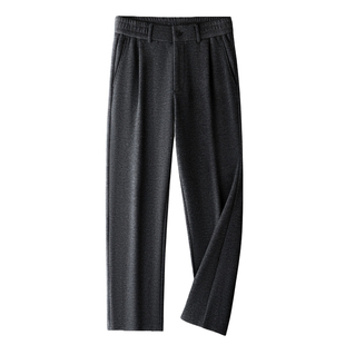 【双面拉毛加厚】高端男士休闲裤羊毛裤子男阔腿裤宽松男裤秋冬款