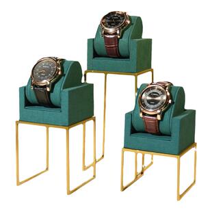 众美达金属手表展示架托橱窗陈列道具首饰架创意超纤手表收纳家用