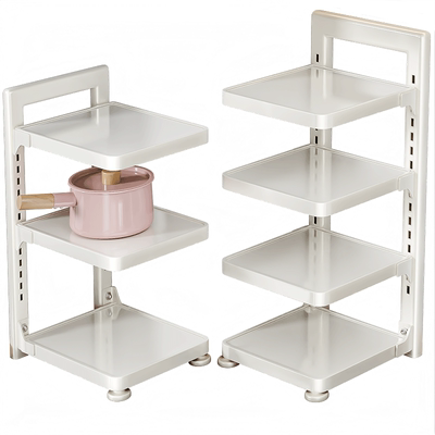 佳帮手厨房锅具架分层收纳置物架厨房家用落地锅架下水槽放锅架子