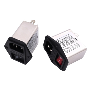 CQC认证UL电源滤波CW2B-3A/6A/10A-T带开关保险品字IEC插座式220V