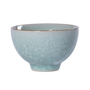 龙泉青瓷主人杯单杯女士功夫茶杯个人冰裂纹冰花陶瓷手工品茗杯